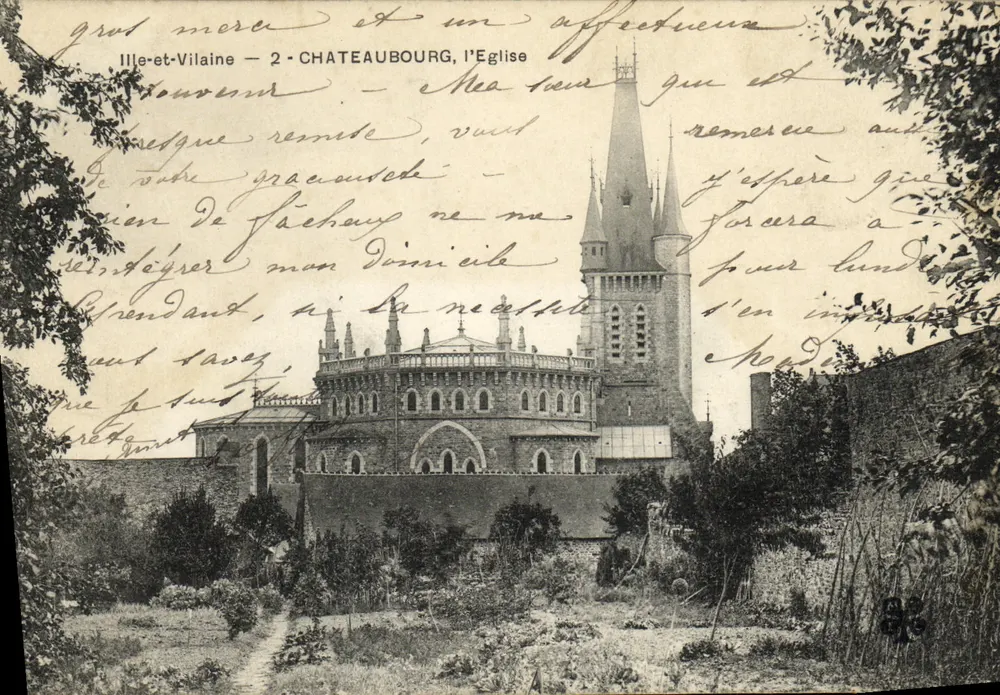 Châteaubourg, a Igreja — Ille-et-Vilaine — editor não identificado, n° de série 2 - Frente