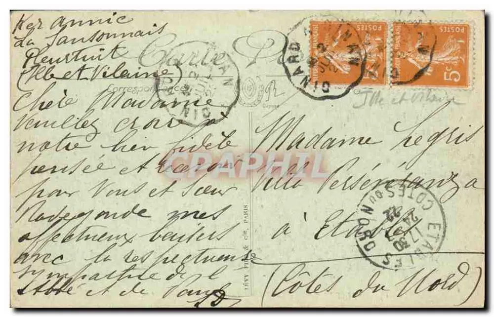 Saint-Lunaire — A Cruz do Décollé — LL. - Verso