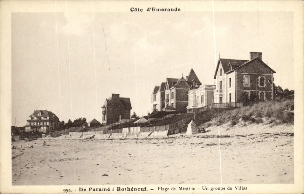 Côte d'Emeraude — Von Paramé nach Rothéneuf — Ein Gruppe von Villen — n° 954 - Vorderseite