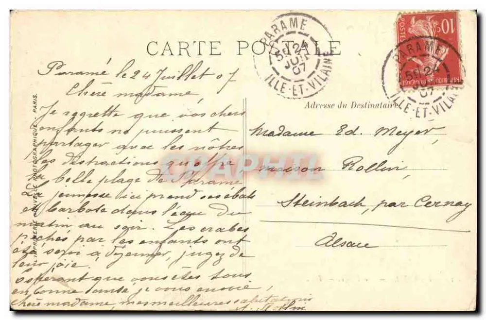 Paramé — A Praia — LL. — n°14 - Verso