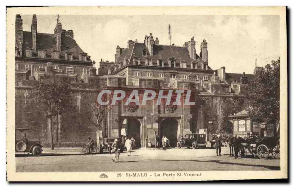 St-Malo - A Porta St-Vincent — editor Alinacienne des Arts Photomécaniques, Strasbourg, n°29 - Frente