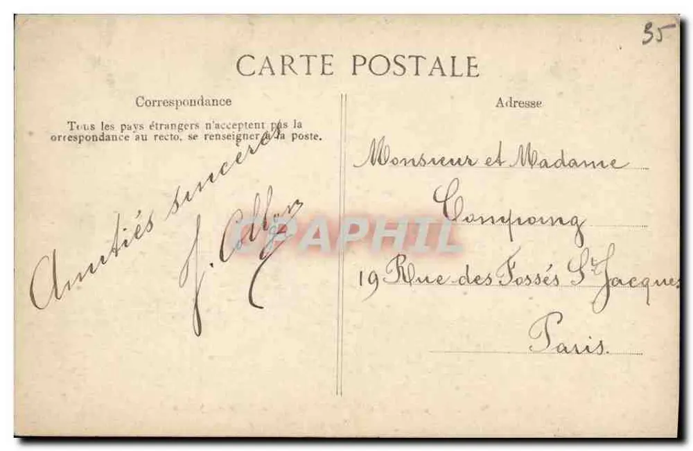 Saint-Malo — La Tour du Jardin — Éditeur W.D. n°2044 - Rückseite