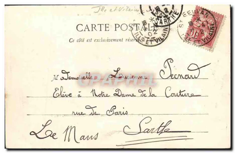 St-Malo - O Túmulo de Chateaubriant — G. F. — Coleção Germain filho mais velho, St-Malo - Verso