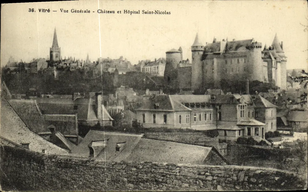 Vitré — Allgemeiner Blick — Schloss und Krankenhaus Saint-Nicolas — Vitré Edition - Vorderseite