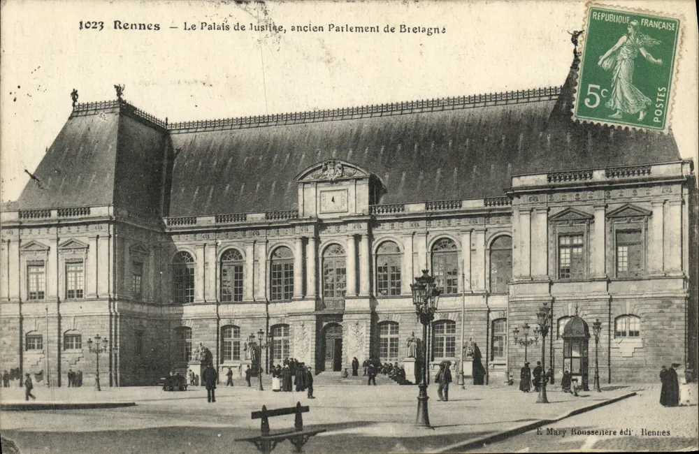 Rennes — Le Palais de Justice, ancien Parlement de Bretagne — É. Mary Boussenière édi, Rennes - Vorderseite