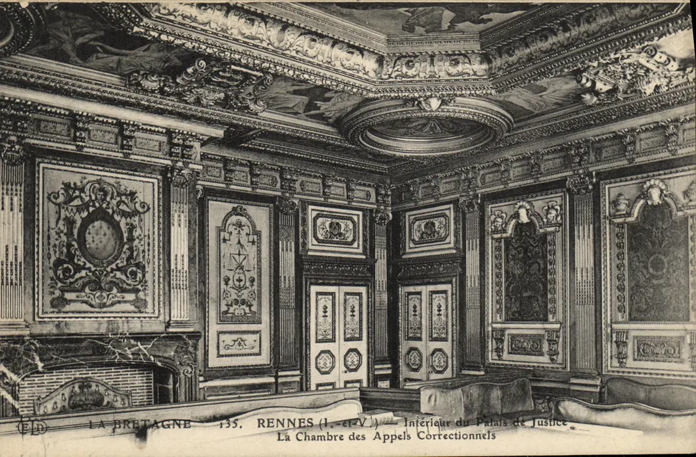 Rennes (Il.-et-V.) — Innenansicht des Palais de Justice — Die Kammer der Korrekturappelle — La Bretagne, n° 135 - Vorderseite