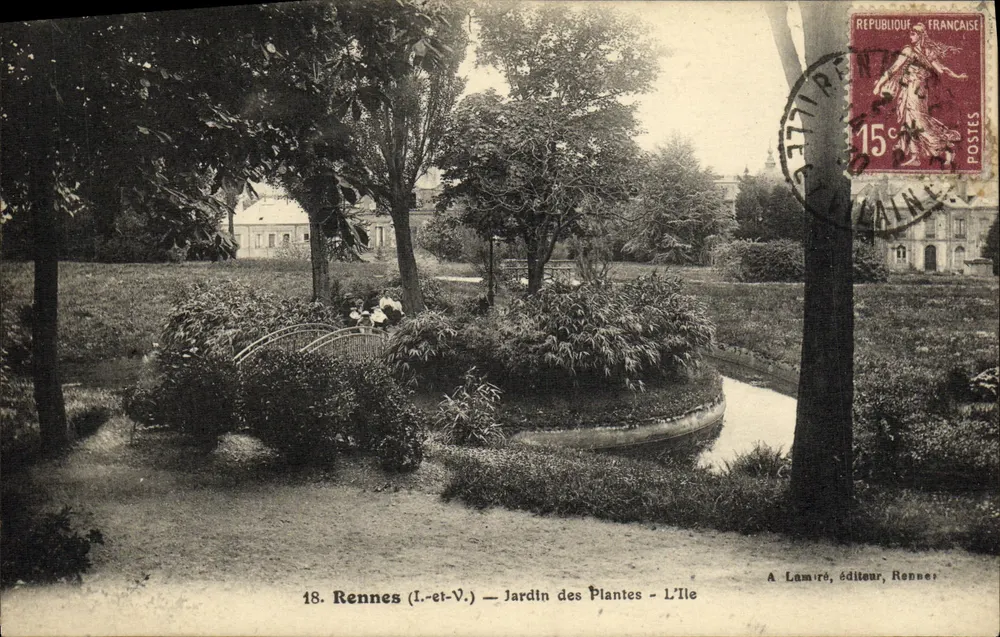 Rennes (Ille-et-Vilaine) — Jardin des Plantes - L'Île — A. Lamiré, Verlag, Rennes - Vorderseite
