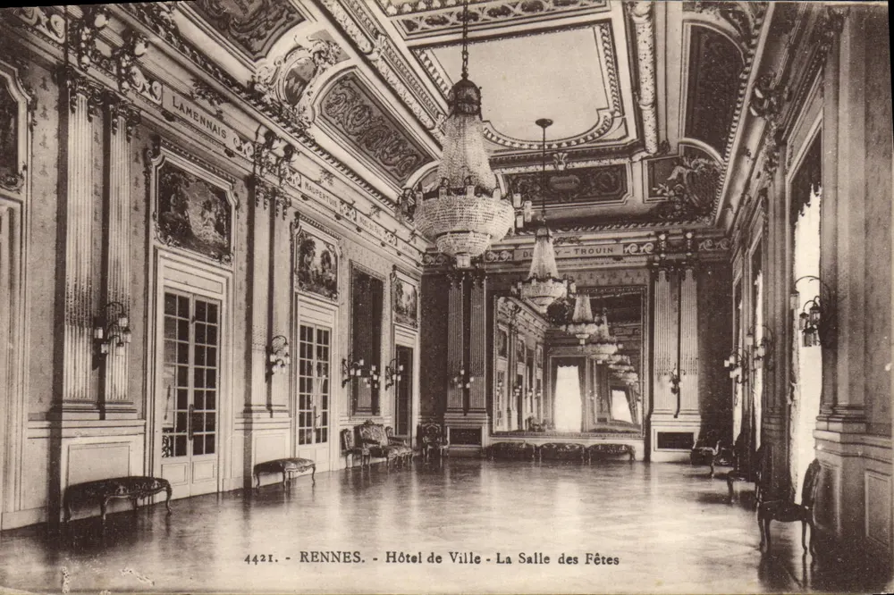 Rennes - Rathaus - Die Saal der Feierlichkeiten — Laurent-Nel, Rennes, n°4421 - Vorderseite