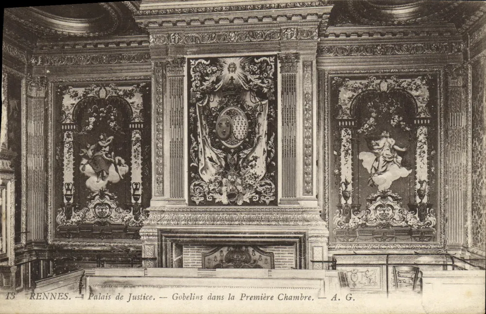 Rennes — Palast der Gerechtigkeit — Gobelins in der ersten Kammer — A. G. - Vorderseite