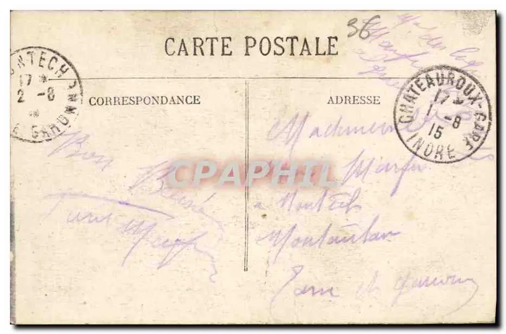 Arthon (Indre) — Castelo de Chandeize — Ed. G. Rousseau, Châteauroux - Verso