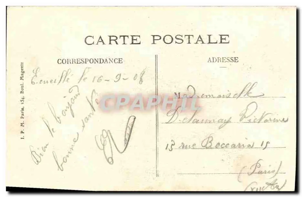 Ecueillé — La Boulinière — Wydawca Launay, Ecueillé - Rewers
