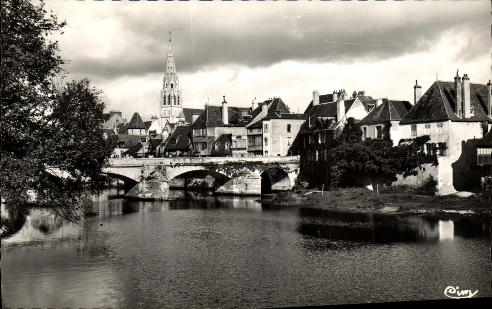 Argenton-sur-Creuse (Indre) — Die Creuse und der alte Brücke — Cim - Vorderseite