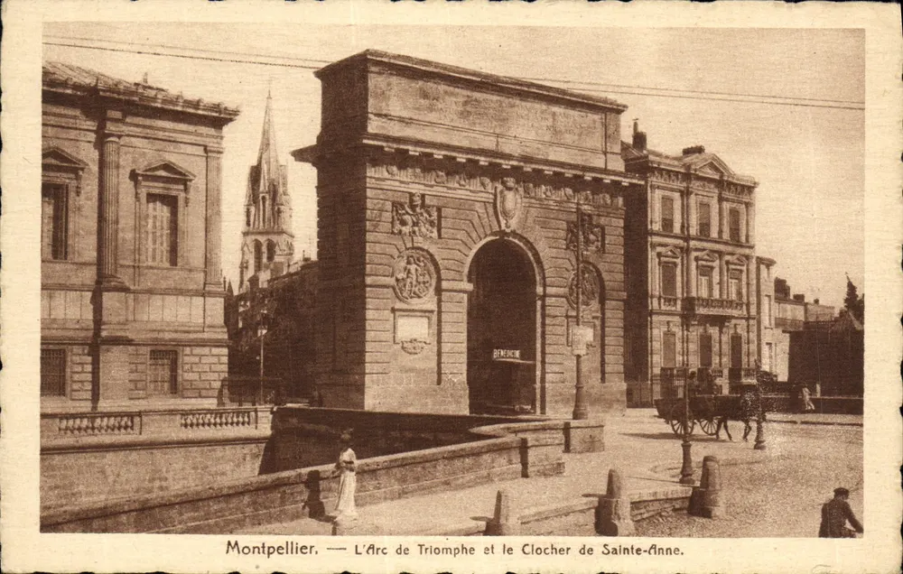 Montpellier — Der Triumphbogen und der Turm von Sainte-Anne — Hélio-SADAG, Paris, Nr. 1207 - Vorderseite