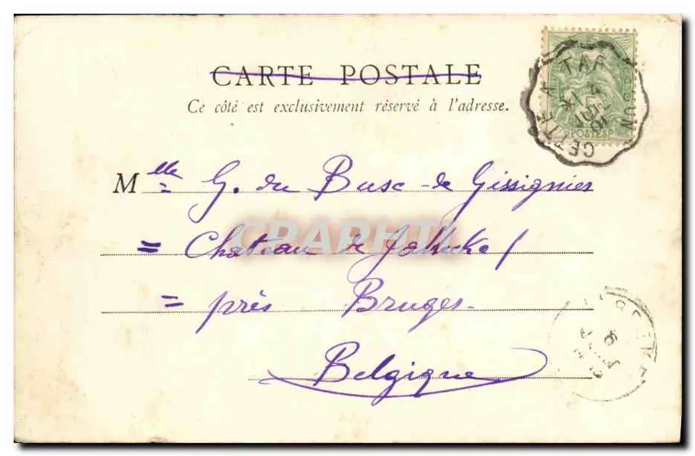 Turm des Observatoriums - Ehemaliger Chappe-Telegrafen — Montpellier — B.F. Paris - Rückseite