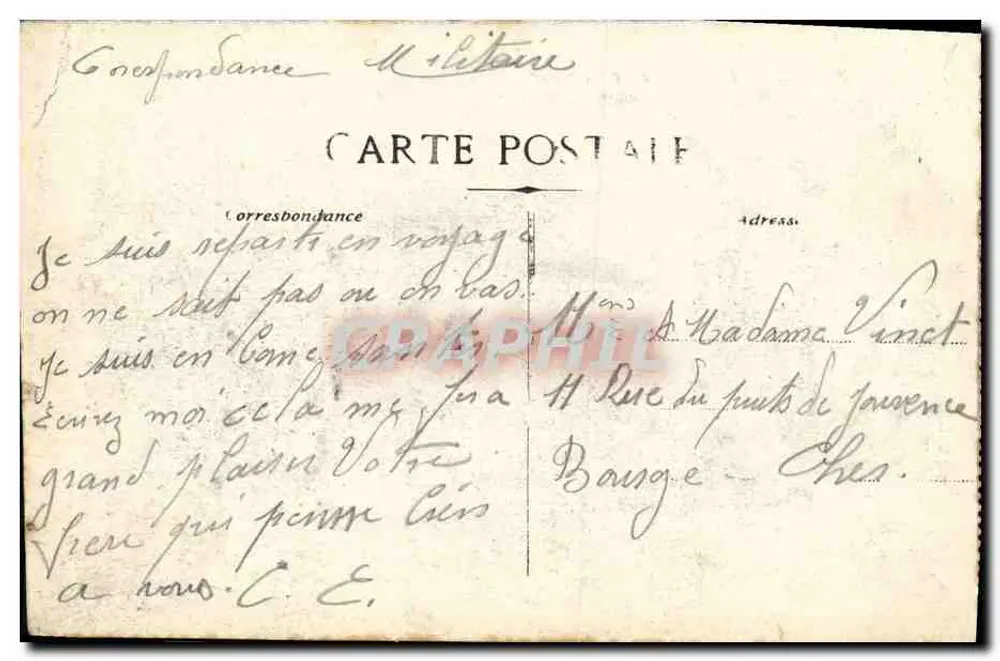 Montpellier - O Aqueduto Saint-Clément — editor não identificado, número de série 50A - Verso