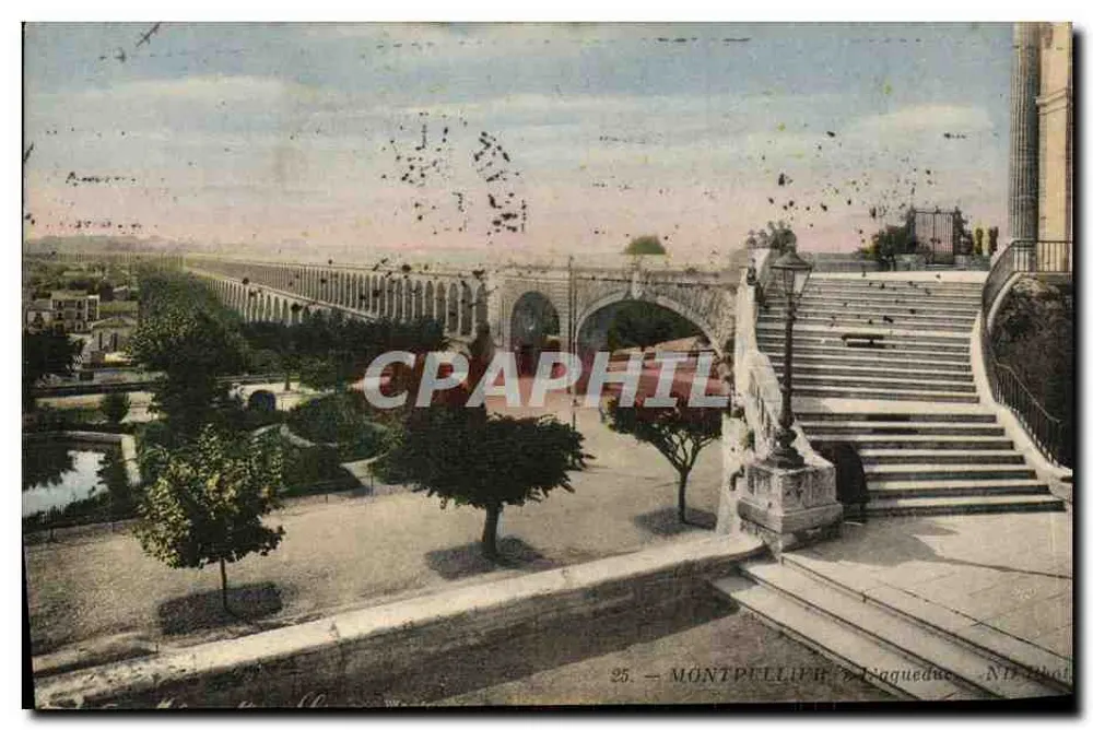 Montpellier — O viaduto — editor N.D. (nº 25) - Frente
