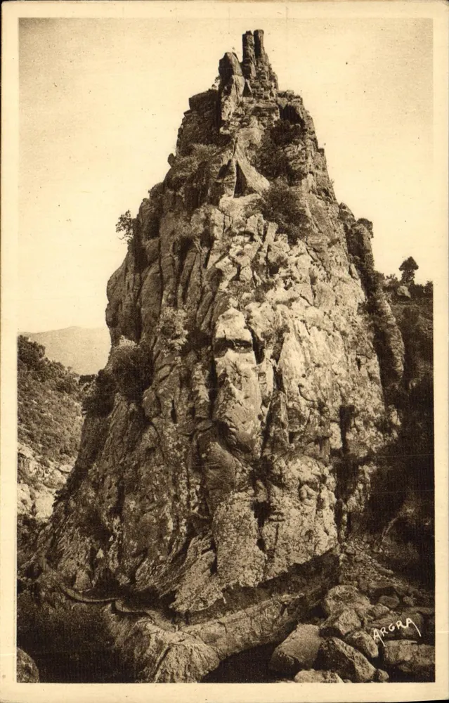 Der spitzige Felsen — in den Schluchten von Colombières-sur-Orb — Les Arts Graphiques, Toulouse - Vorderseite