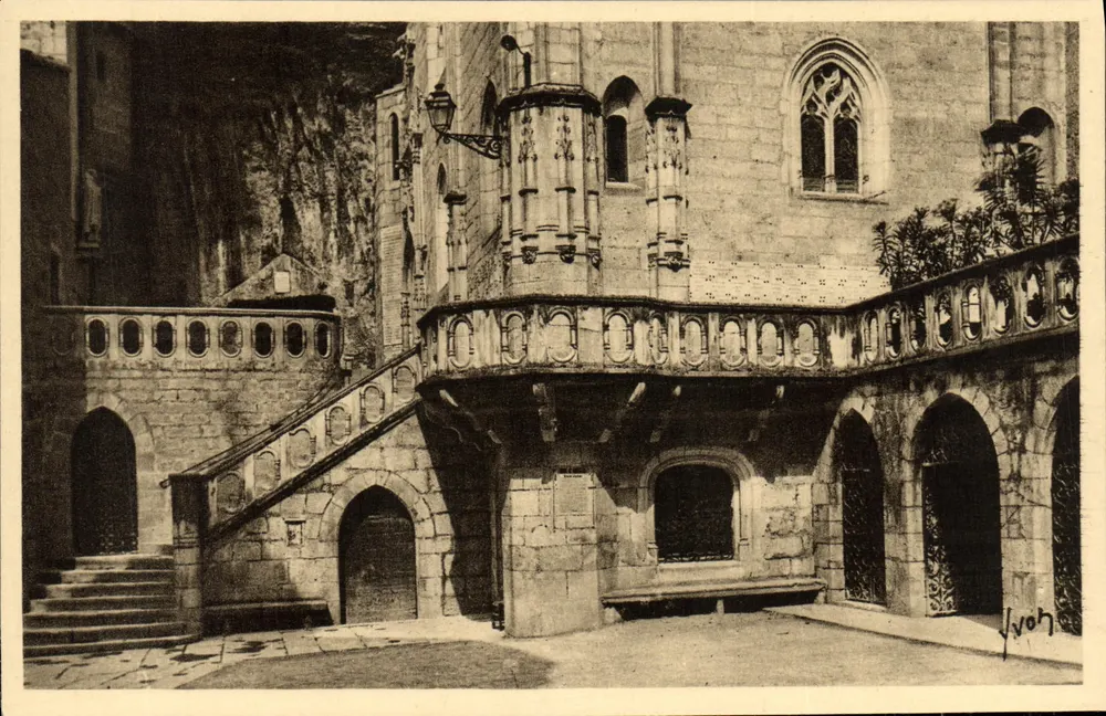 Rocamadour (Lot) — Der Parvis, die Treppe der Marienkirche — Éditions d'Art Yvoh, Paris - Vorderseite