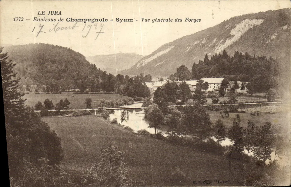 Der Jura — Umgebung von Champagnole - Syam - Allgemeiner Blick auf die Hütten — B. R. Luz - Vorderseite