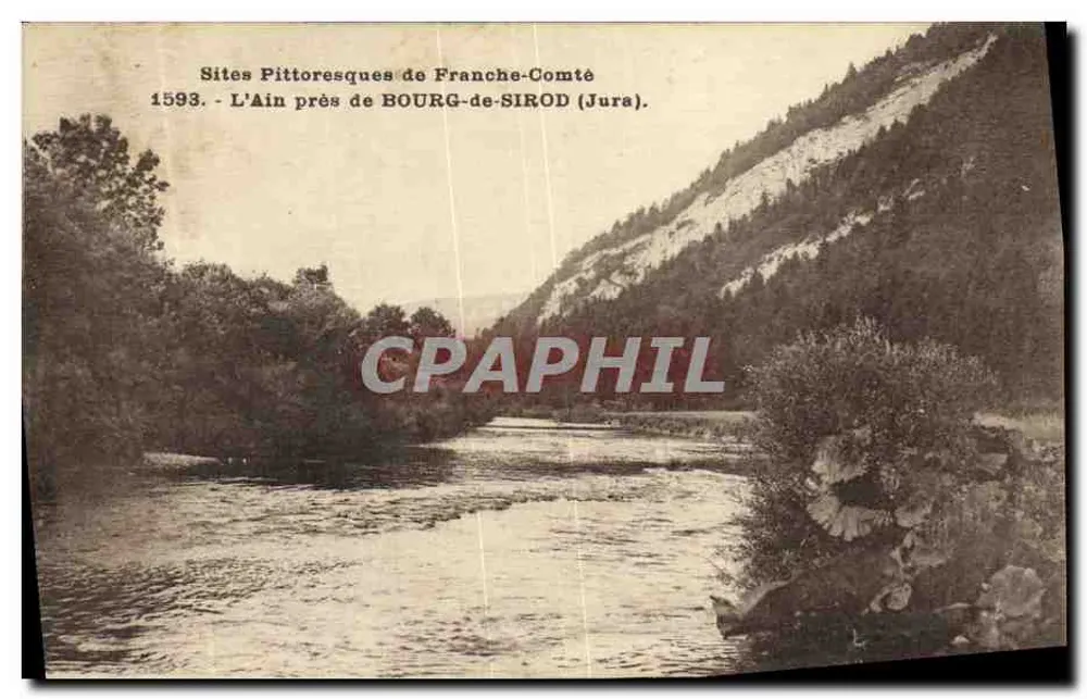 Der Ain nahe BOURG-de-SIROD (Jura) — Pittoreske Orte der Franche-Comté — Serie 1593 - Vorderseite