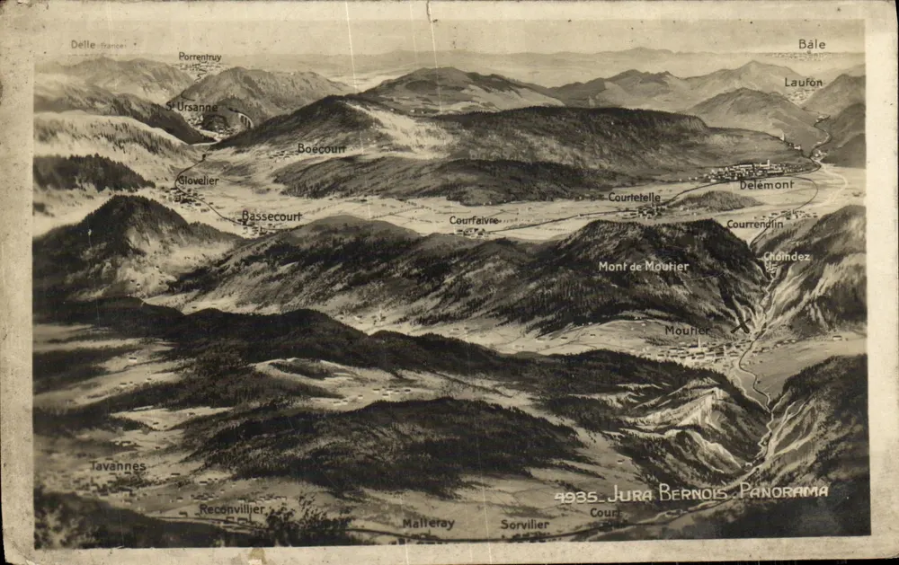 Jura Bernois - Panorama — 4935 — Fototipo Lausanne - Frente