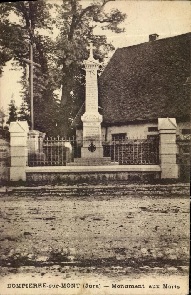 Dompierre-sur-Mont (Jura) — Monumento aos Mortos - Frente