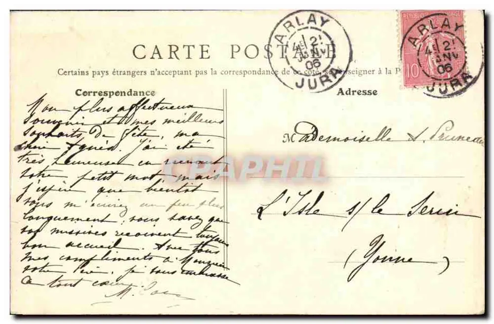 Arlay (Jura) — O Castelo, fachada principal — B.F., Paris, n°42 - Verso