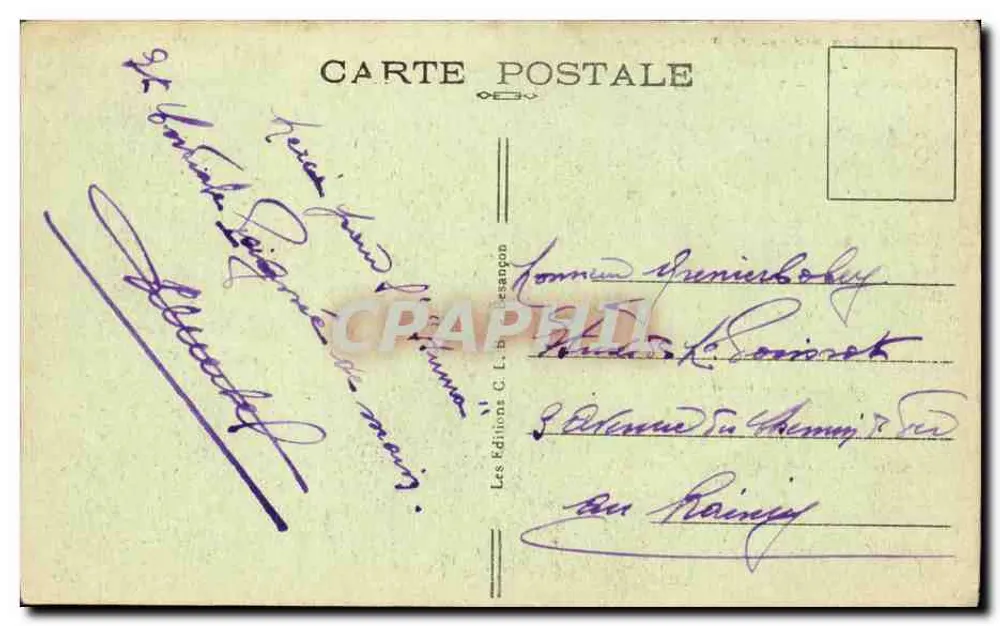 Villafans — Vista geral — Sítios Pitorescos da Franche-Comté 661 - Verso