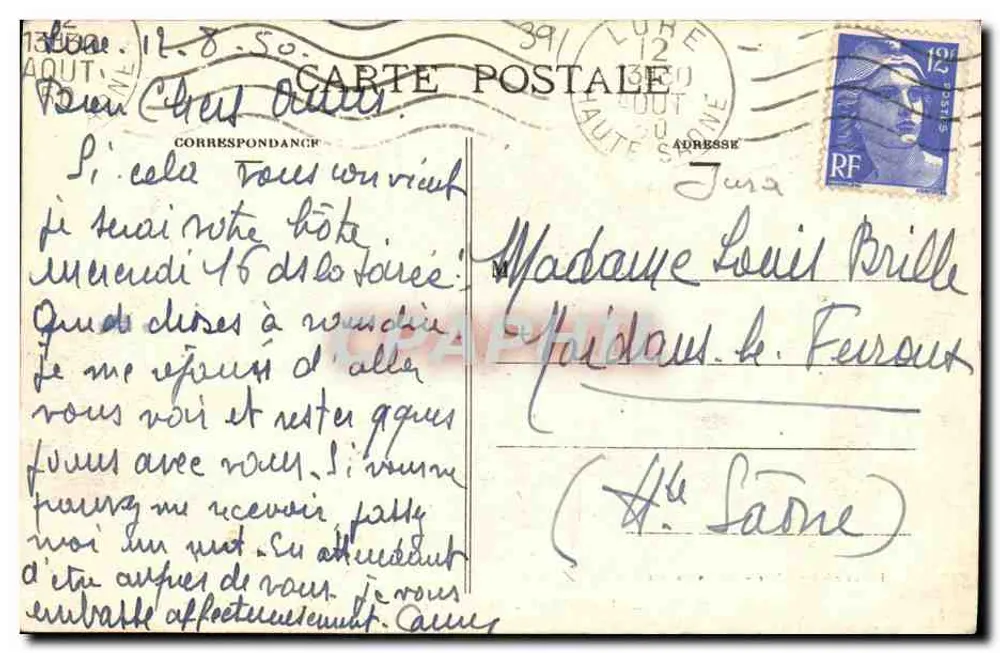 Chaumont — Parc Sainte-Marie — Grotte de Notre-Dame de Lourdes — Verlag: Librairie Jeanne d'Arc - Rückseite