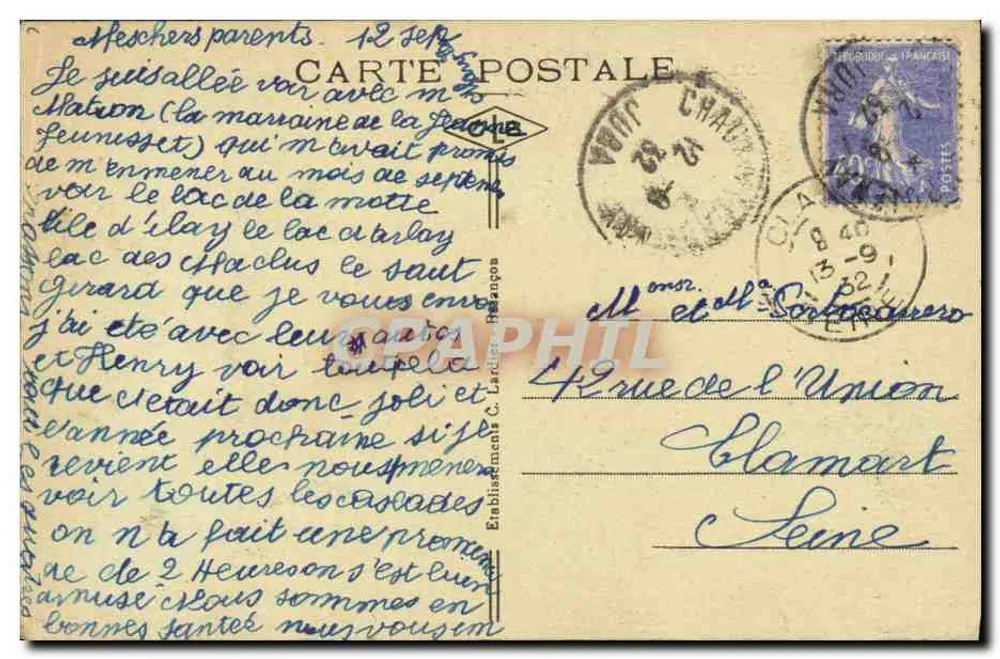 Vale do Hérisson — O Salto Girard — Sites Pittoresques da França-Comtado, n°131 - Verso
