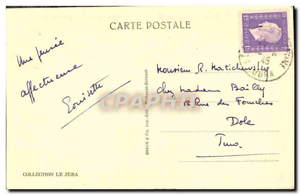 O Ouriço — Grande Salto — Braun & Cie, Dornach - Verso