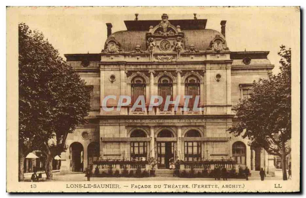 Lons-le-Saunier — Fachada do Teatro — Ferette, Arquiteto - Frente
