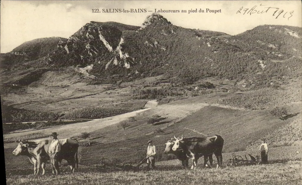 Salins-les-Bains — Bauern am Fuße des Poupet — Edition Poupel, n°122 - Vorderseite