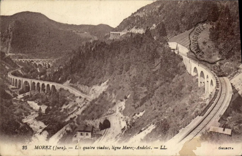 Morez (Jura) — Les quatre viaducs, ligne Morez-Andelot — éditeur Selecta, n°25 - Vorderseite