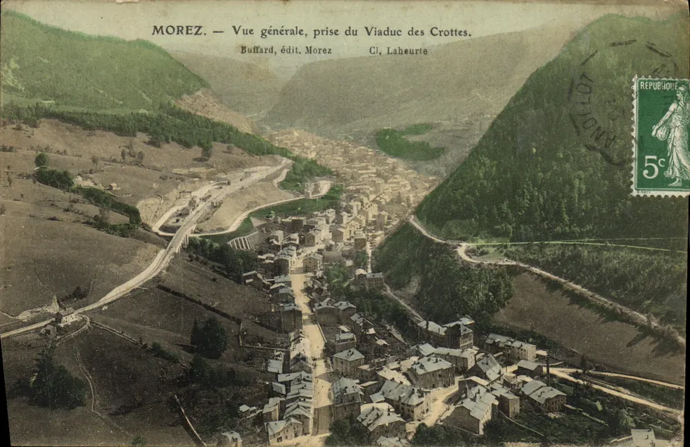 Morez — Allgemeiner Blick, aufgenommen vom Viaduc des Crottes — Buffard, Verleger Morez - Vorderseite