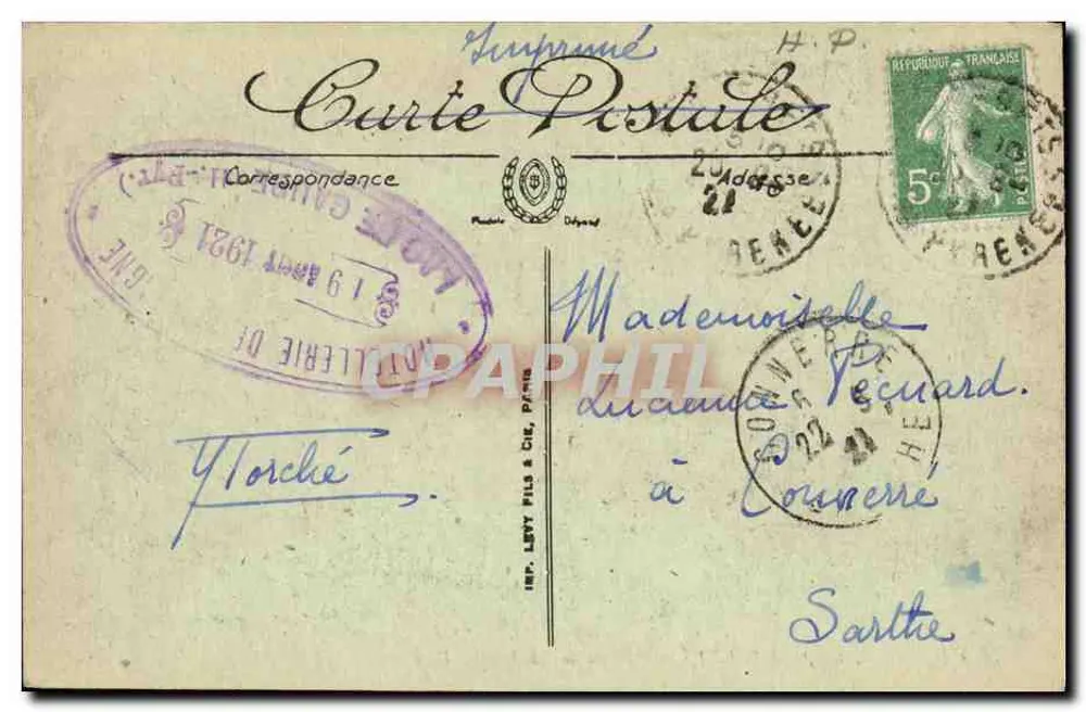 Env. de Cauterets — See Gaube und Vignemale — LL. — N° 110 - Rückseite