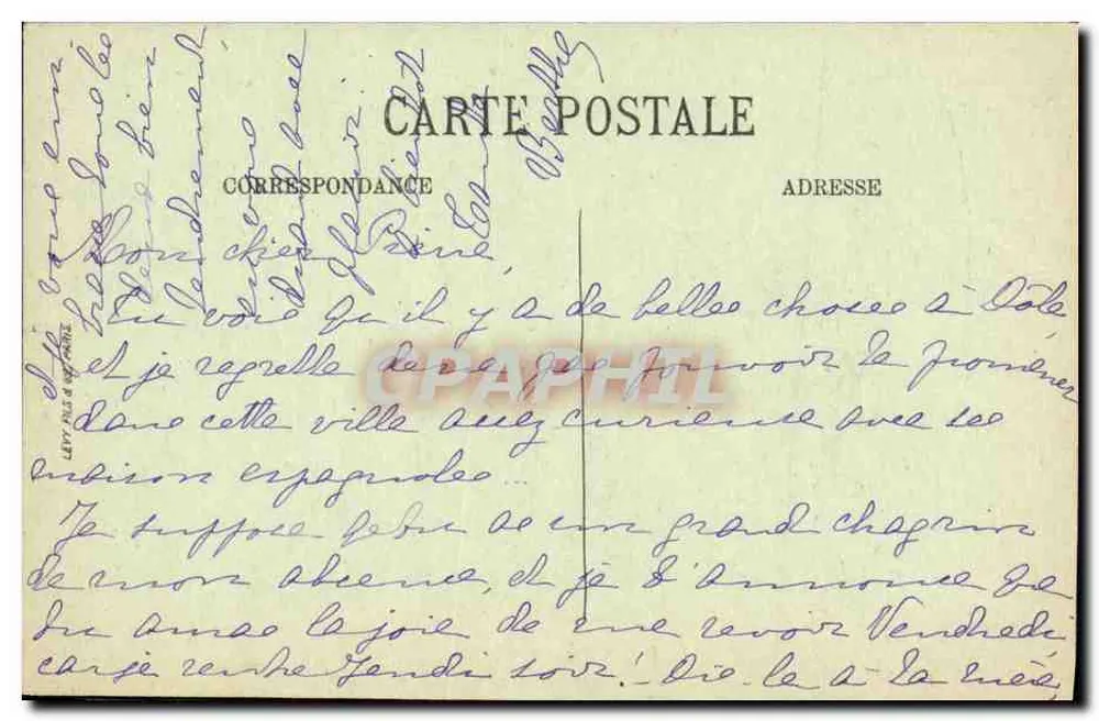 Dôle — Die Turm des Krankenhauses — LL n°41 - Rückseite