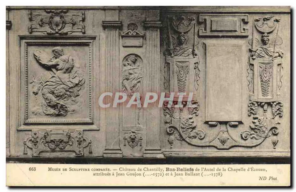 Museum für vergleichende Skulptur — Schloss Chantilly, Basreliefs des Altars der Kapelle Écounen — zugeschrieben Jean Goujon (1572) und Jean Bullant (1578) - Vorderseite