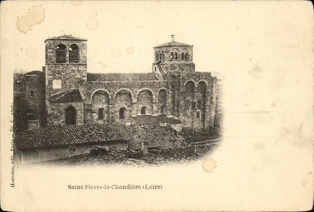 Saint-Pierre-la-Chandièrre (Loire) — Igreja romana — Hachette, edição Paris - Frente