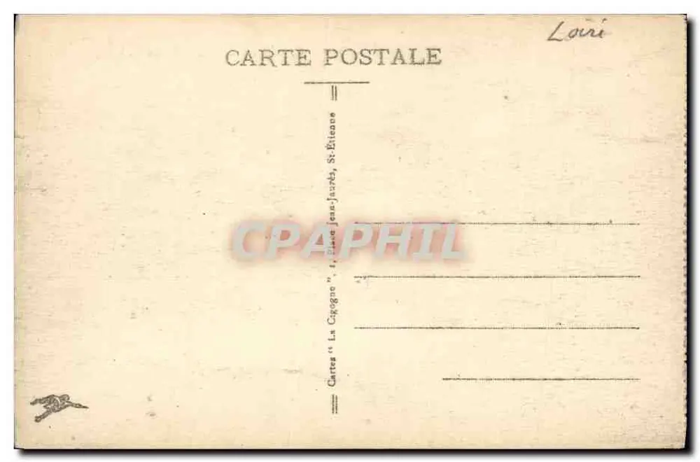 St-Étienne - Platz des Rathauses — Verlag La Cigogne, Nr. 6 - Rückseite