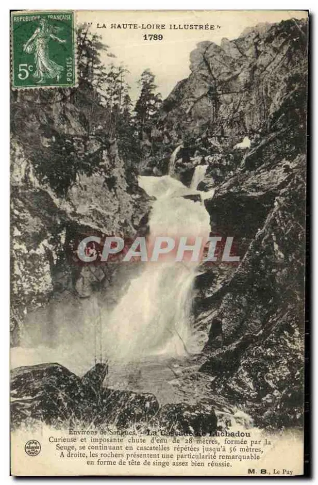 A Cascata de Luchadou — Perto de Sancergues — 'La Haute-Loire Illustrée' n°1789 - Frente