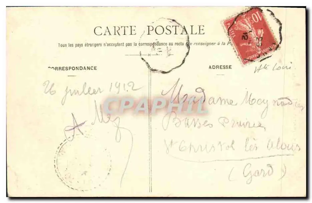 Le Puy (Hte-Loire) — Facha da Catedral — L.P. - Verso