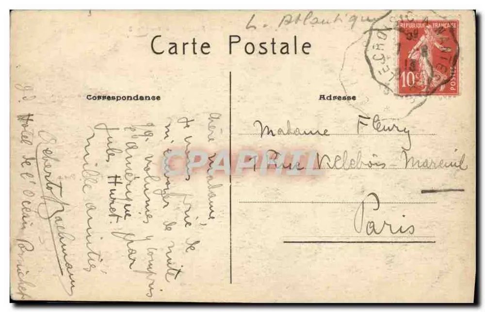 Bourg-de-Batz (Loire-Inférieure) — De Rochers bij laag water — Ed. Le Papier, Parijs - Achterkant