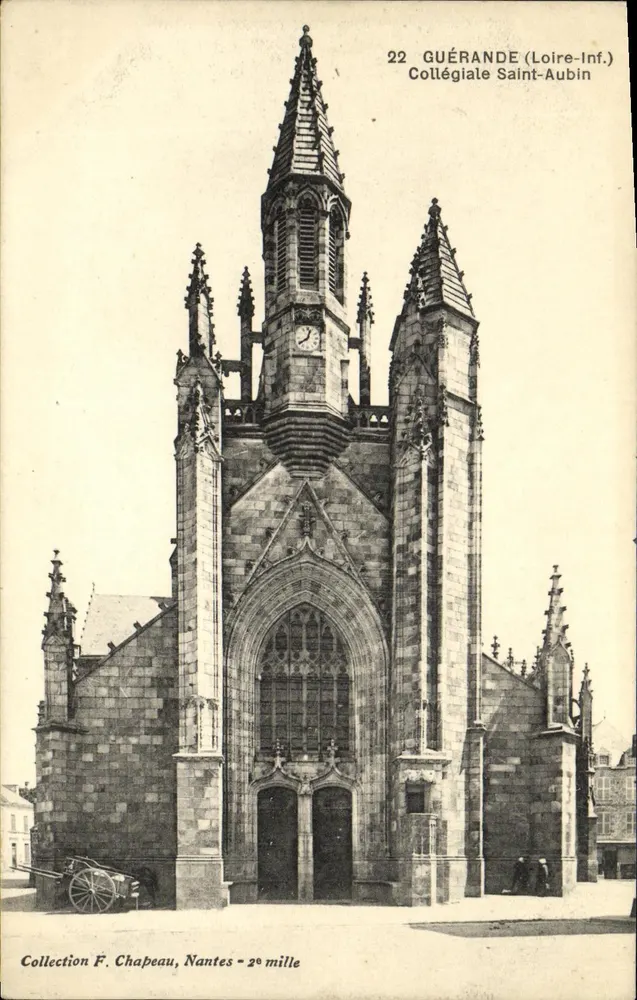 Guérande (Loire-Inf.) — Colegiata de Saint-Aubin — Coleção F. Chapeau, Nantes - 2º milênio - Frente