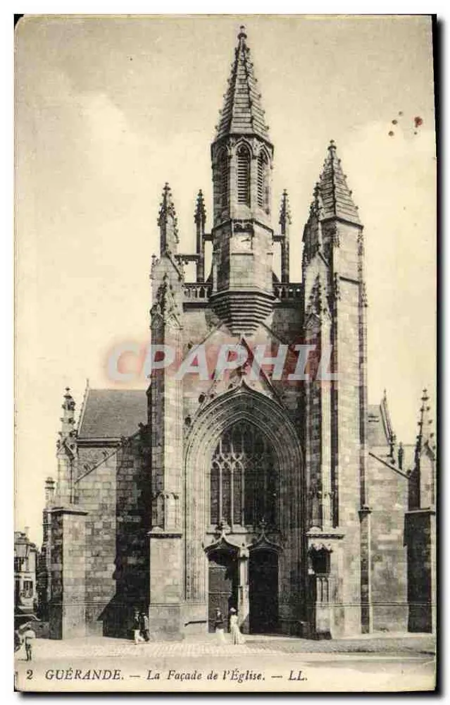 Guérande — La Façade de l'Église — LL. Éditeur LL. N° 2 - Frente