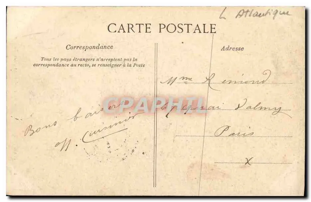 NANTES — Basílica de São Nicolau — A Cidade — Coleção F. Château N°166 - Verso
