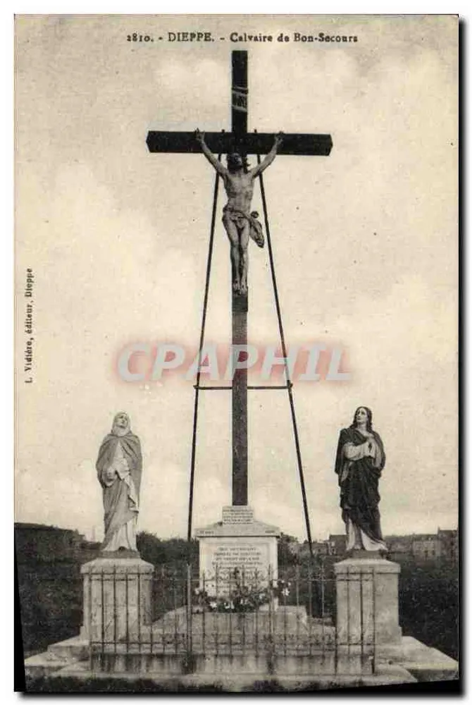 Dieppe - Calvaire de Bon-Secours — L. Vildire, editora, Dieppe, n°2810 - Frente