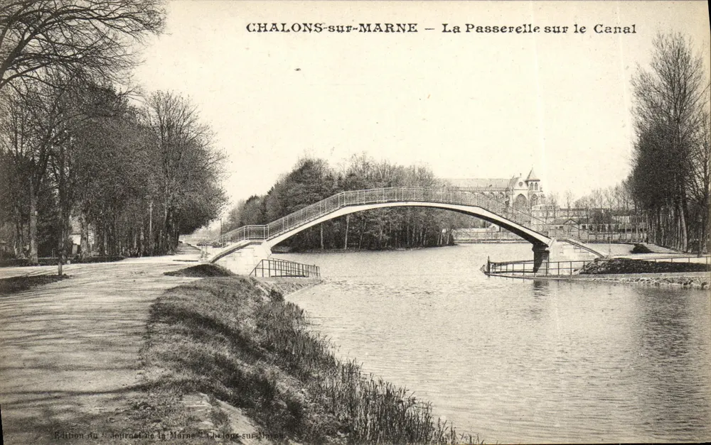Chalons-sur-Marne — Die Brücke über den Kanal — Edition Au Tourgeau de la Marne - Vorderseite