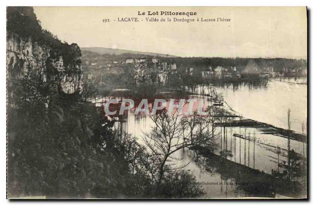 Lacave - Tal der Dordogne im Winter — Verlag: Druckerei Dabarnet et Fils, Ségur - Vorderseite