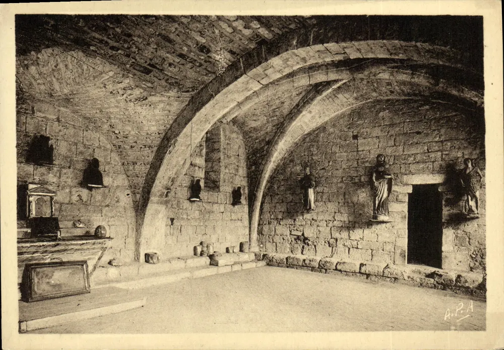 Tal des Célé - 3. MARCILHAC (Lot) - Abtei - Innenraum der Kapitelhalle (Historisches Denkmal 12. Jahrhundert) — Les Cartes A.P.A. — Ausgabe DELMAS, Marcilhac - Vorderseite